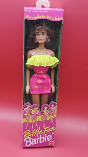 Barbie bruna mattel ruffle fun - barbie,