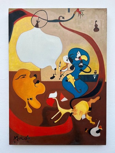 Quadro olio tela joan miro - quadro,