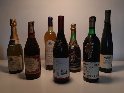 Lotto antiche bottiglie vino - lotto,