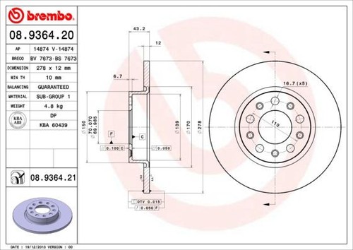 Coppia dischi freno brembo - coppia,