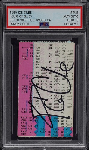 Stub biglietto autografato