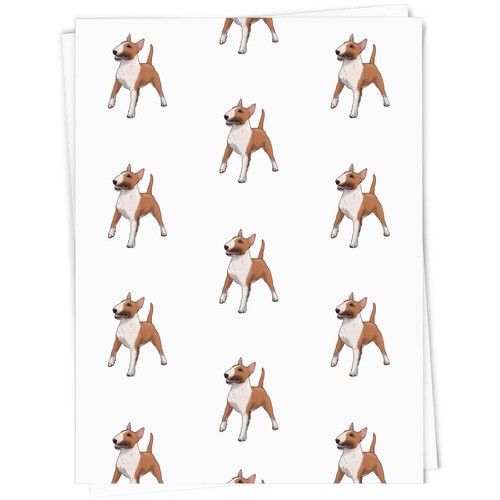 Happy bull terrier gift wrap - gift,