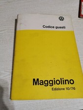 MANUALE VW MAGGIOLINO CODICE GUASTI EDIZIONE 10/76