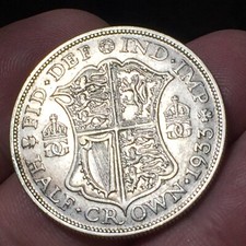 Half crown Giorgio V 1933 argento silver ottima. ..