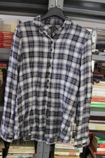 Camicia cotone mod a quadri  blu grigio Manila Grace tg 44 n. 127