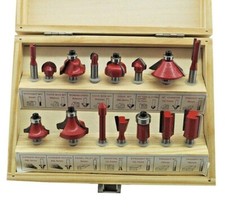 SET 15 FRESE FRESA PER LEGNO PER SCANALARE RIFILARE SANALATURE FRESATRICE 6MM