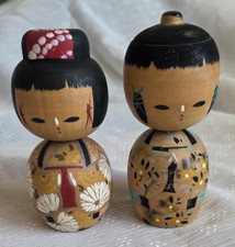 2 Vintage Japanese Kokeshi