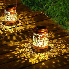 Lanterne Da Esterno Lanterne 2 Pezzi Metallo Solari Da Esterno Colibrì, Giardino