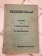 Farymann Diesel motore a costruzione orizzontale manuale istruzioni ITA raro