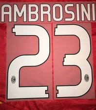 KIT AMBROSINI 23 BIANCONERO X MAGLIA CALCIO MILAN NUOVO STILSCREEN NEW 