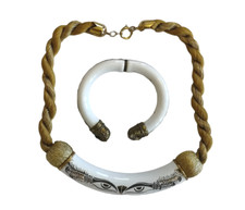 Bijoux designs Bastianelli Laurana parure set collana bracciale vintage GUFO anni 70