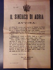 Manifesto Adria 1895 avviso