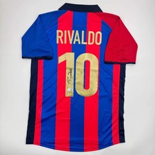 Maglia blu autografata/firmata