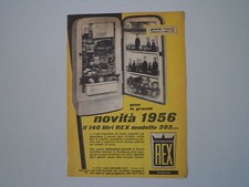 advertising Pubblicità 1956 FRIGORIFERO REX MODELLO 303