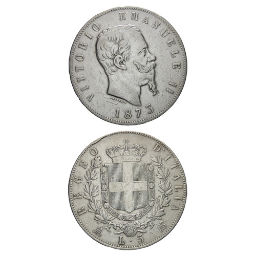 Regno italia lire 1873 - regno,