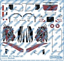 TRUCKMO Decalcomanie Decorazione MAN TGX 100551 1:50 WSI Modelli