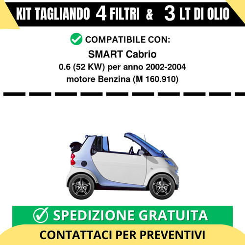 Tagliando per smart cabrio - cabrio, 0.6