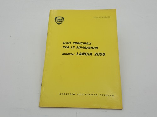 Manuale officina lancia 2000 - manuale,