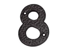 NUMERO CIVICO 8 IN FERRO NERO