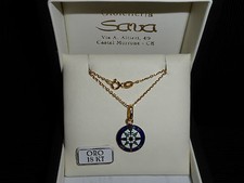 Collana rollon e ciondolo rosa