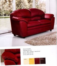 divano imbottito 2 posti in ecopelle pelle salotto di ottima qualità italy