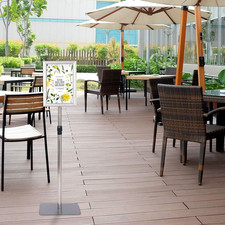 A4 Espositore Da Terra Autoportante Poster Stand in Metallo Girevole E Regolabil