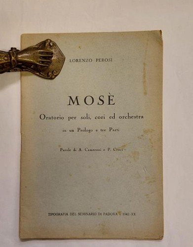 Perosi lorenzo mose - lorenzo., libretto