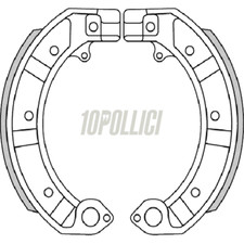Ganasce freno POLINI Vespa PX
