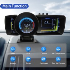 Auto Head-Up Display HUD OBD + GPS Tachimetro Allarme Luce Ambiente
