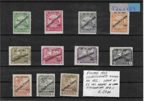 1922 fiume serie 11 - 1922,
