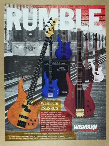Pubblicità washburn b100 b20 - pubblicità,