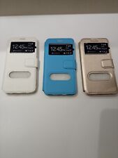 Custodia universale COVER MEIZU M5C libro magnetica  bianco, avorio gold celeste