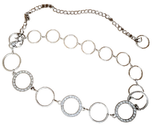 Cintura pancia strass argento