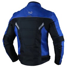 Giacca uomo moto tessuto blu