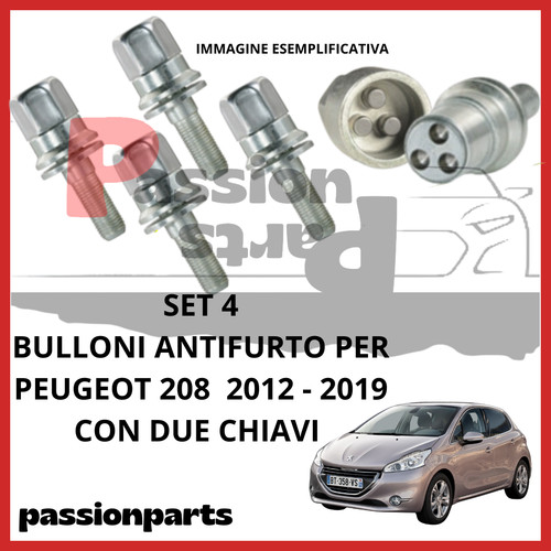 Kit bulloni antifurto cerchi - 4,