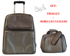 Valigia trolley set bagaglio a mano borsa da viaggio aereo con ruote