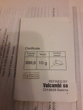 ligottino g10 Credit suisse 999,9 n*089760