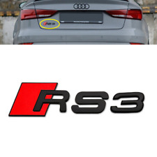 Stemma Logo Fregio Scritta Baule Posteriore Per AUDI A3 S3 RS3 Nero Opaco