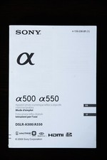 Manuale istruzione fotocamera digitale per Sony Alpha A500 e A550 ITA E FRA