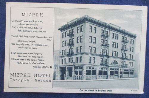Cartolina hotel tonopah nevada - hotel,