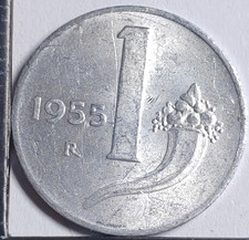 1 Lira 1955 R Italie Italy -