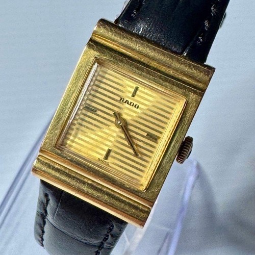 Rado ladies manual square gold - ladies,