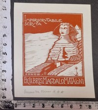 WUNDERKAMMER AN EXLIBRIS 349 - " SFINGE " - * BRUNO DA OSIMO * - X SIGNED