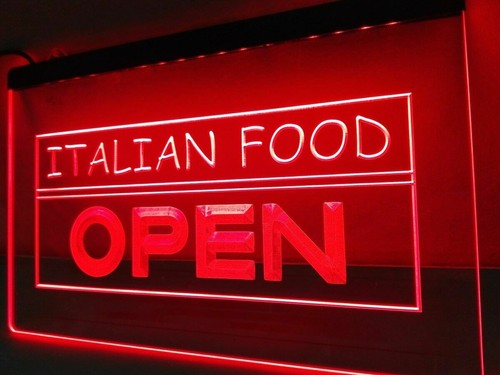 Insegna luminosa neon led cibo - insegna,