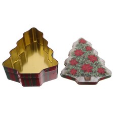  Confezione Natalizia in Scatola Di Latta Contenitore Biscotti Natale Baschette