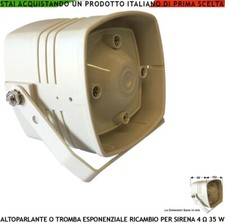 Altoparlante Magnetodinamico Esponenziale 4 Ω 35 W Ricambio Per Sirene Antifurto