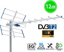 YAGI 12db Antenna TV Digitale Terrestre UHF 21-48 esterno, con filtro 5G LTE T2