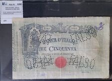 Falsi da Studio "50 Lire Barbetti con matrice 24/04/1918 con scritte