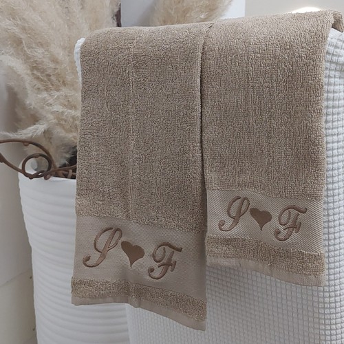 Set asciugamani bagno - , ricamati