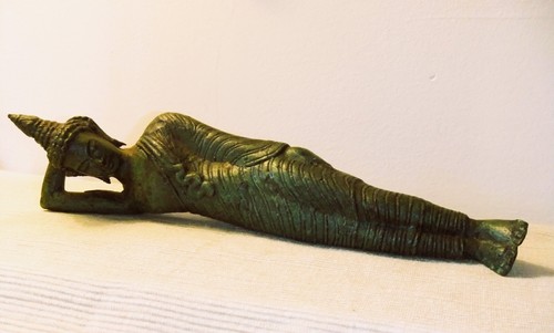 Scultura buda reclinata in - scultura,